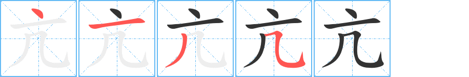 亢字筆畫(huà)寫(xiě)法