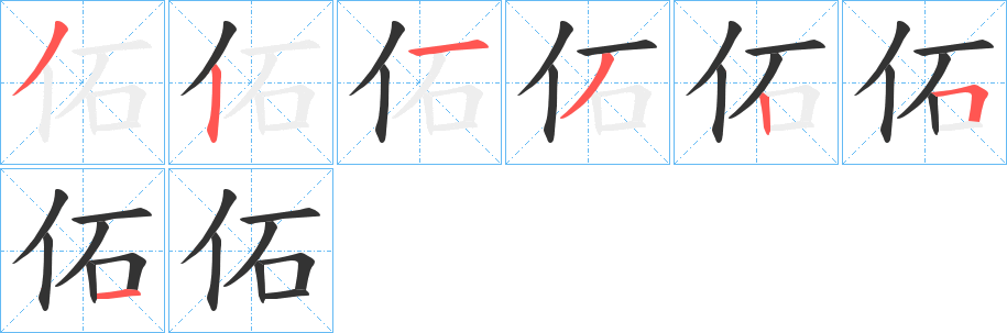 佦字筆畫(huà)寫(xiě)法