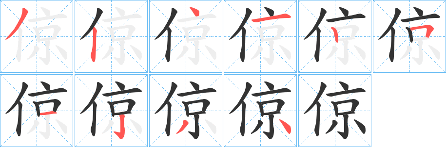 倞字筆畫(huà)寫(xiě)法