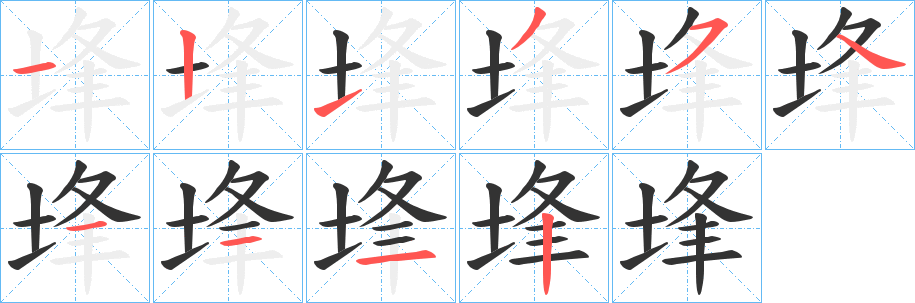 埄字筆畫寫法