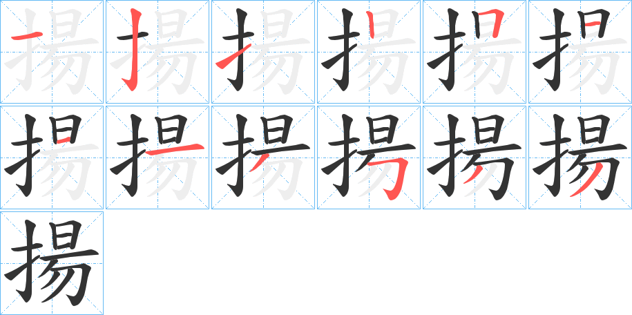 揚(yáng)字筆畫寫法