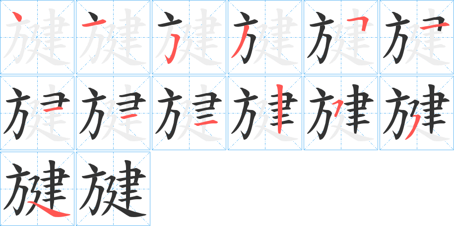 旔字筆畫(huà)寫(xiě)法