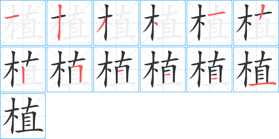 植字筆畫寫法