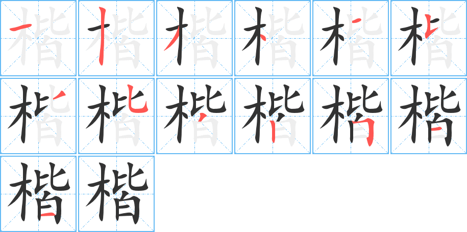 楷字筆畫(huà)寫(xiě)法