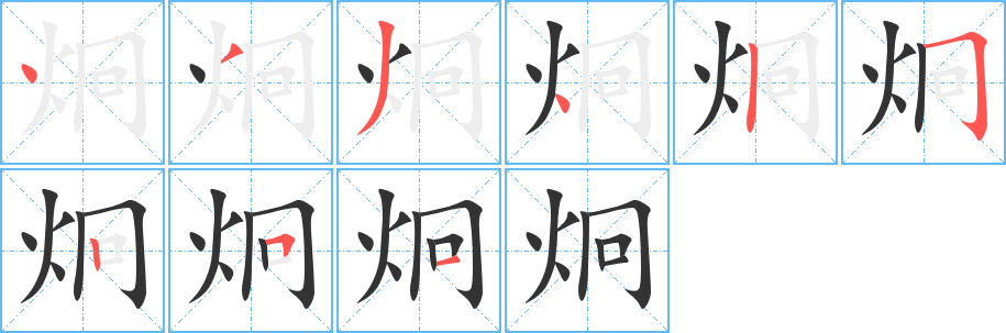 炯字筆畫(huà)寫(xiě)法