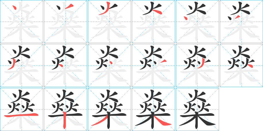 燊字筆畫(huà)寫(xiě)法