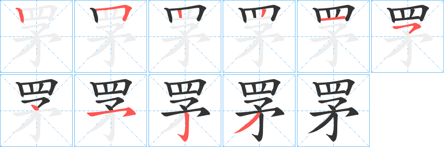 罞字筆畫(huà)寫(xiě)法