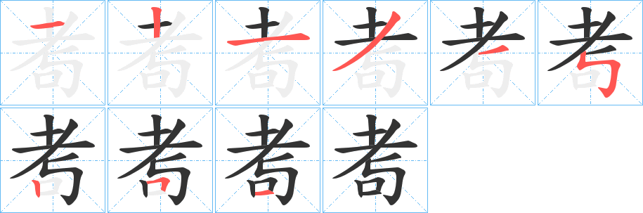 耉字筆畫(huà)寫(xiě)法