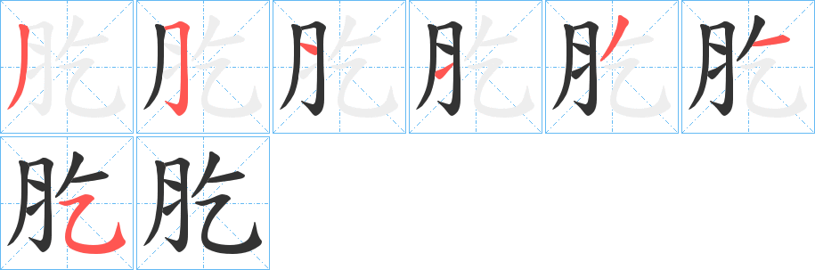 肐字筆畫(huà)寫(xiě)法