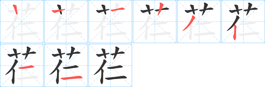 芢字筆畫寫法