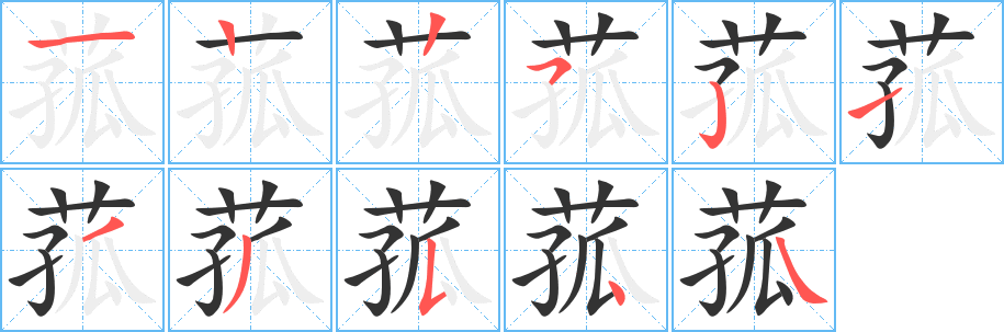 菰字筆畫(huà)寫(xiě)法