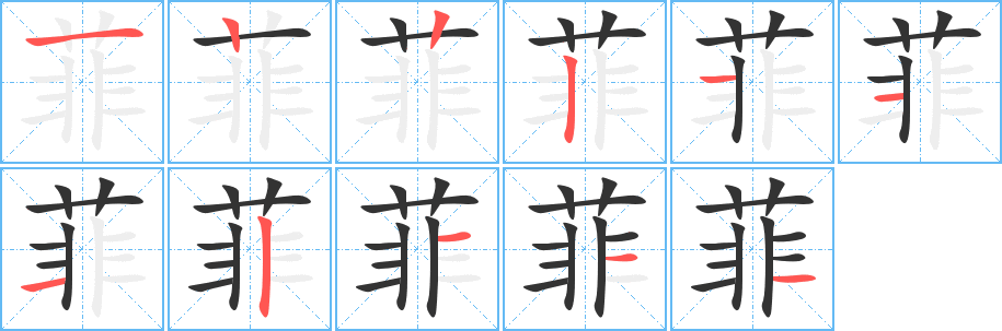 菲字筆畫(huà)寫(xiě)法