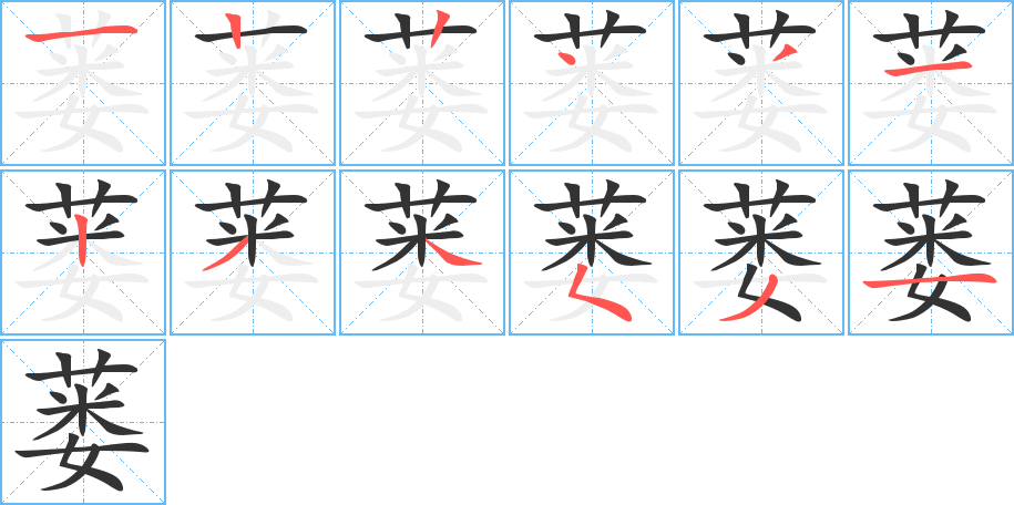 蔞字筆畫(huà)寫(xiě)法