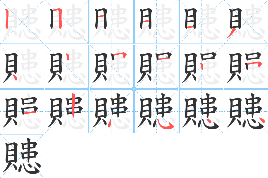 贃字筆畫(huà)寫(xiě)法