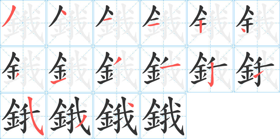 鋨字筆畫(huà)寫(xiě)法