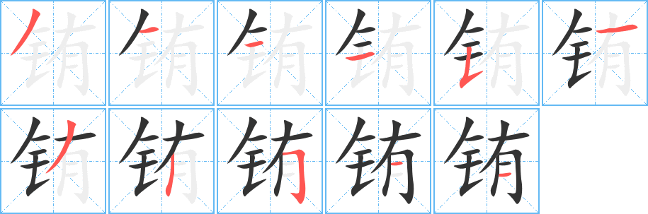 銪字筆畫(huà)寫(xiě)法