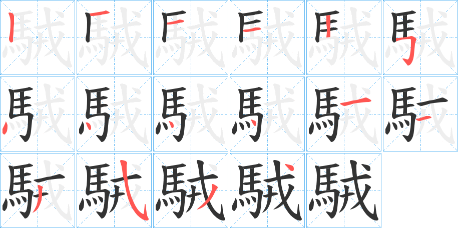 駥字筆畫(huà)寫(xiě)法