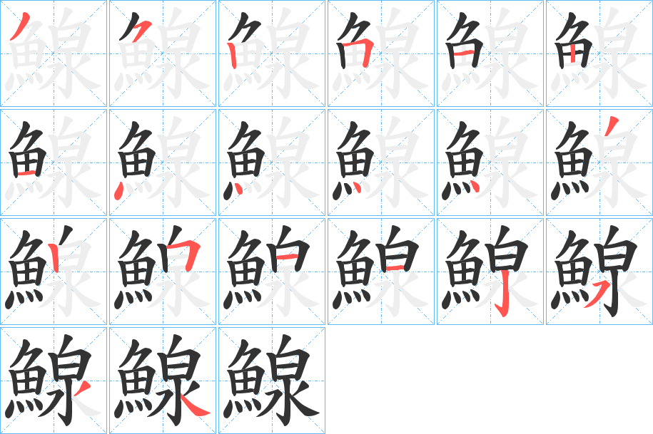 鰁字筆畫(huà)寫(xiě)法