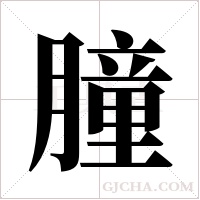 朣的筆順