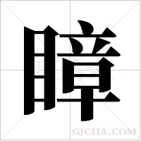 瞕的筆順