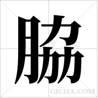 脇的筆順