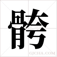 骻的筆順