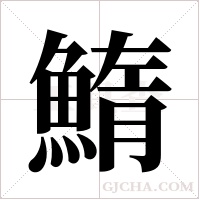 鰖的筆順