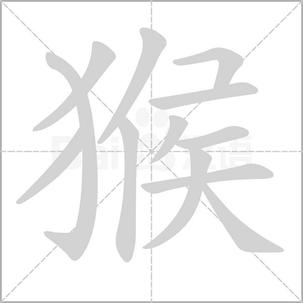 猴的筆順