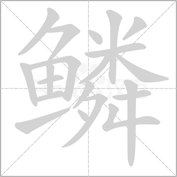 鱗的筆順