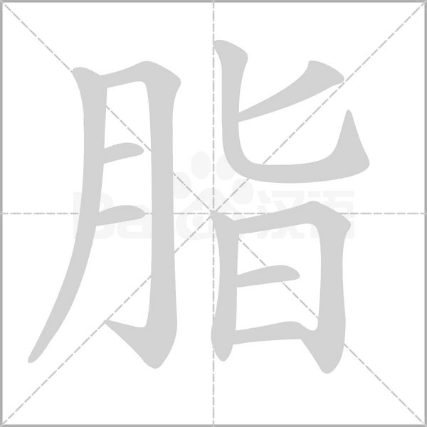 脂的筆順